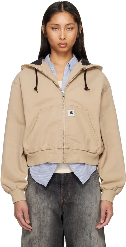 Куртка Carhartt Work In Progress Бежевая OG Active Jacket dusty h коричневая