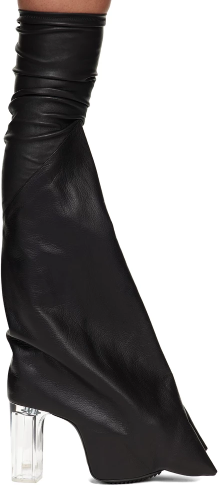 Женские сапоги Rick Owens Taco Kiss, черные/прозрачные
