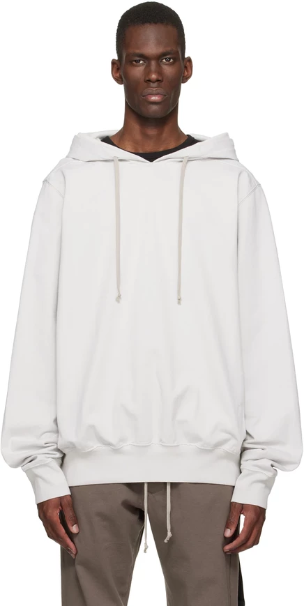 Мужское худи Rick Owens DRKSHDW Temple Oversized, молочное