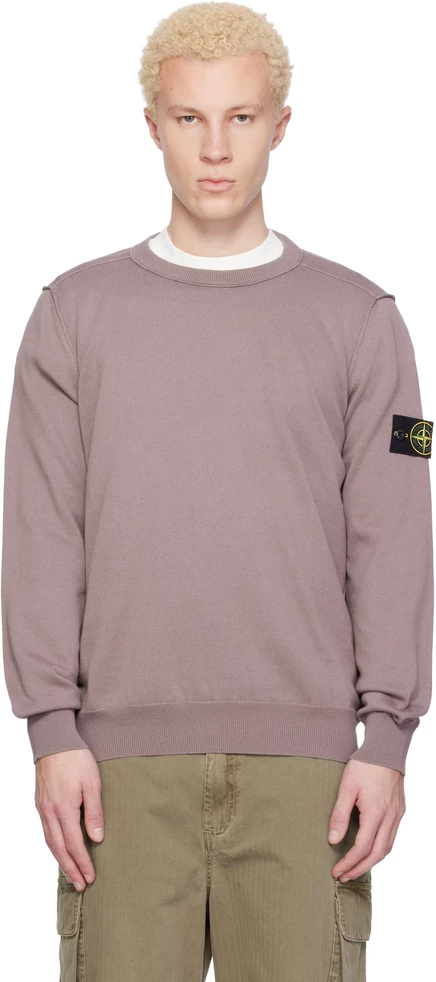 Мужской свитер Stone Island, фиолетово-серый