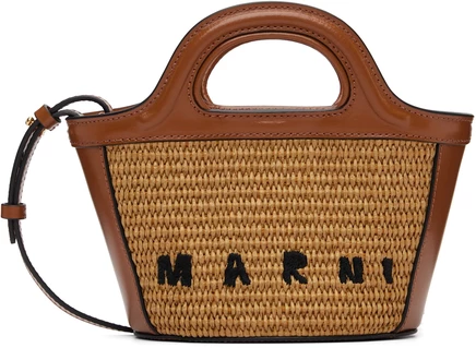 Женская сумка-тоут Marni Tropicalia Micro, терракотовая