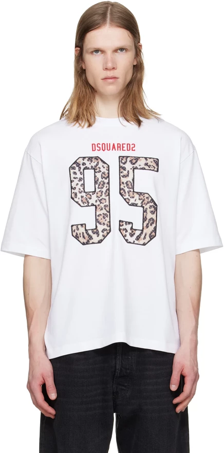 Мужская футболка Dsquared2 Wild2 Loose Fit, белая