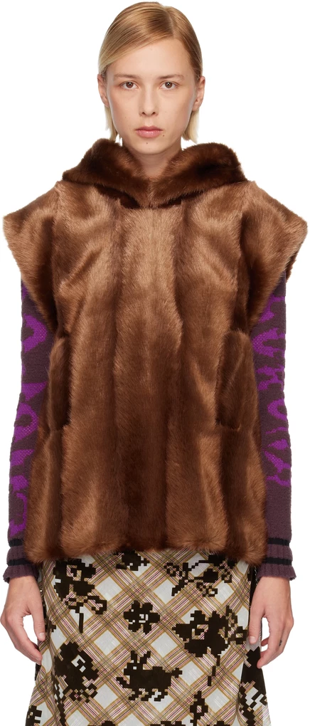 Женское безрукавное худи Anna Sui, карамельное