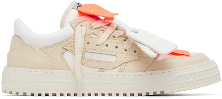 Мужские кроссовки Off-White Off Court, бело-бежевые