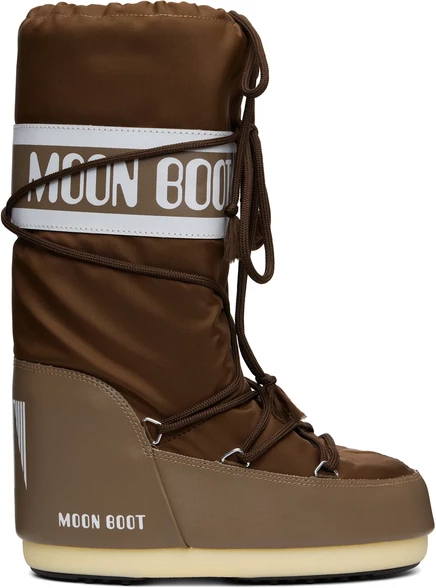 Мужские ботинки Moon Boot Icon Nylon, цвета шиитаке