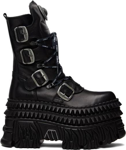 Женские полусапоги VETEMENTS New Rock Edition, чёрные