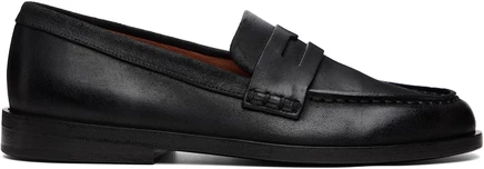 Мужские лоферы Marsèll Mocasso из вощеной кожи, черные