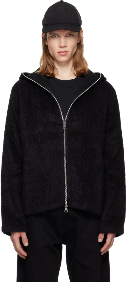 Мужское худи Our Legacy Full Zip, шерстяное, черное