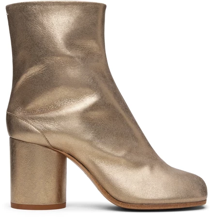 Женские ботильоны Maison Margiela Tabi, золотистые