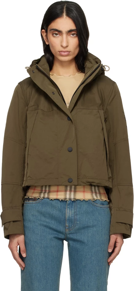 Нейлоновая куртка-палатка Burberry цвета хаки