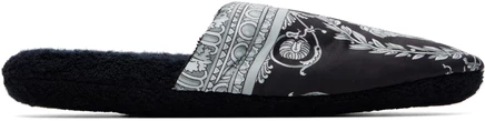Мужские тапочки Versace I Heart Baroque, черные