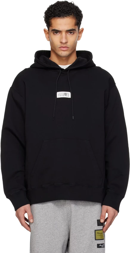 Мужское худи MM6 Maison Margiela с логотипом, черное