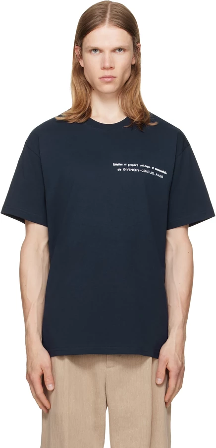 Мужская футболка Givenchy Archives Print, темно-синяя