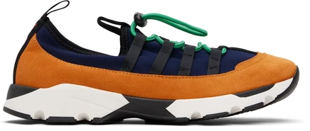 Мужские кроссовки Marni Lycra Lace-Up Running, сине-оранжевые