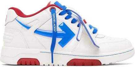 Мужские низкие кроссовки Off-White Out Of Office Bubble Arrow, белые/кобальтовые