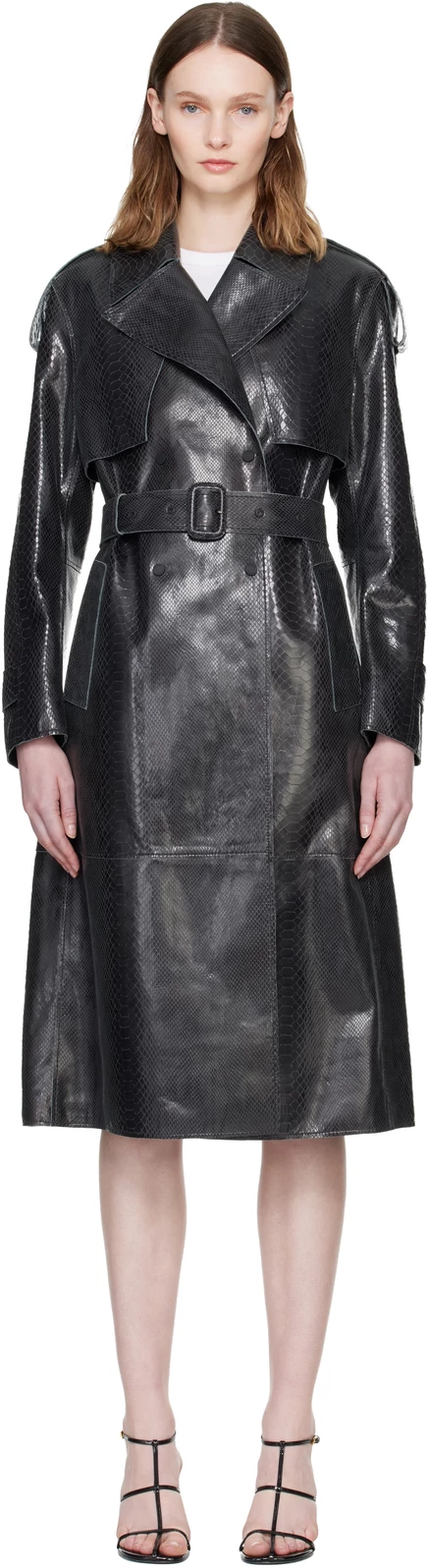Женское кожаное пальто Mackage CARMELA-SNK, черное