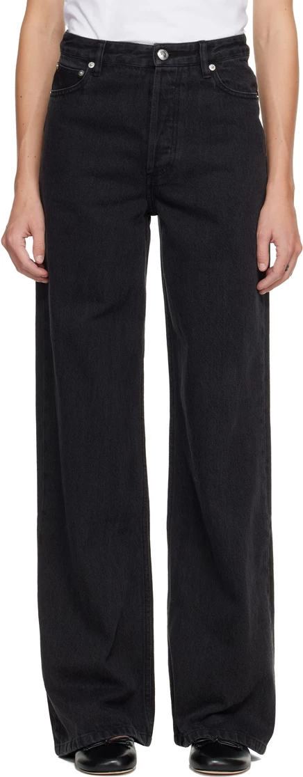 Женские джинсы A.P.C. Elisabeth, черные с эффектом варки