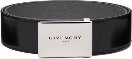 Мужской двусторонний ремень Givenchy Label, черно-серый