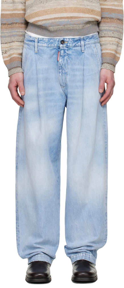 Мужские джинсы Dsquared2 One Pleat, синие
