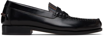 Мужские лоферы Paul Smith Lido Signature Stripe из кожи, черные