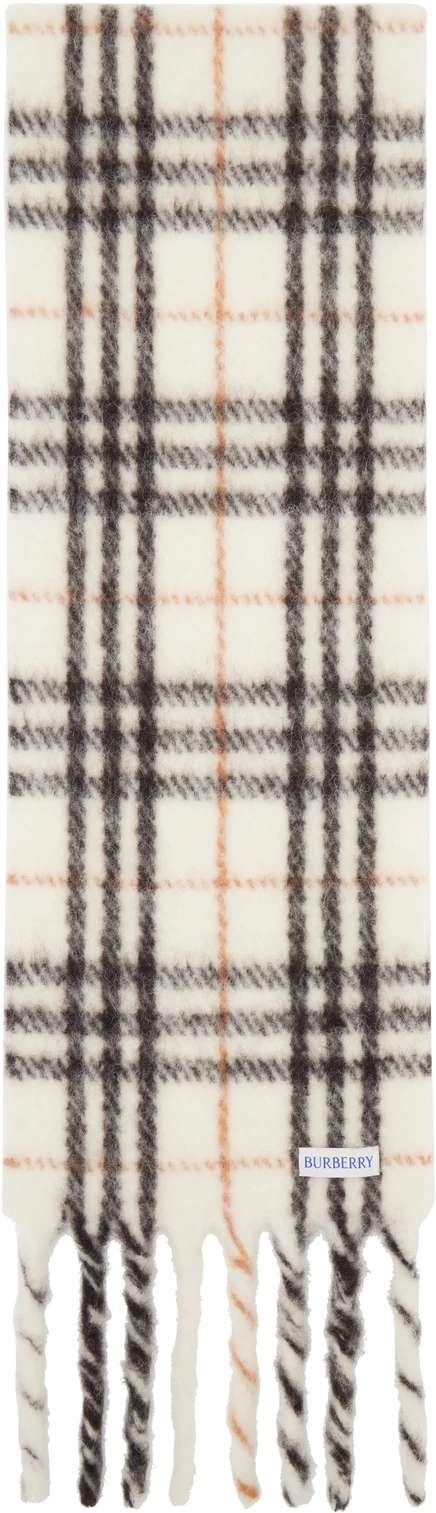 Женский шарф Burberry Small Check, серо-бежевый
