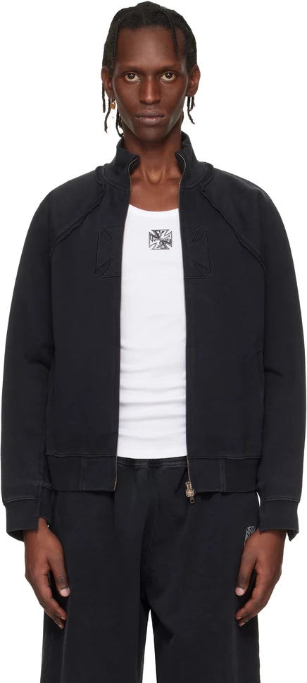 Мужская олимпийка VETEMENTS Biker Cross, чёрная