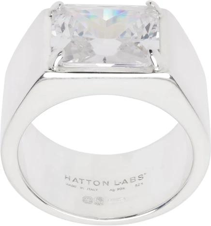 Мужское кольцо Hatton Labs Solitare, белое