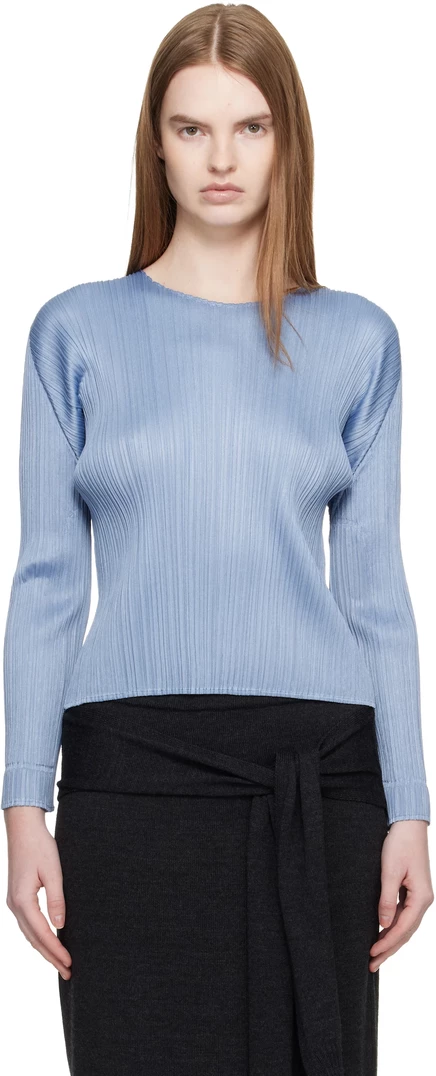 Женская блузка Pleats Please Issey Miyake, синяя