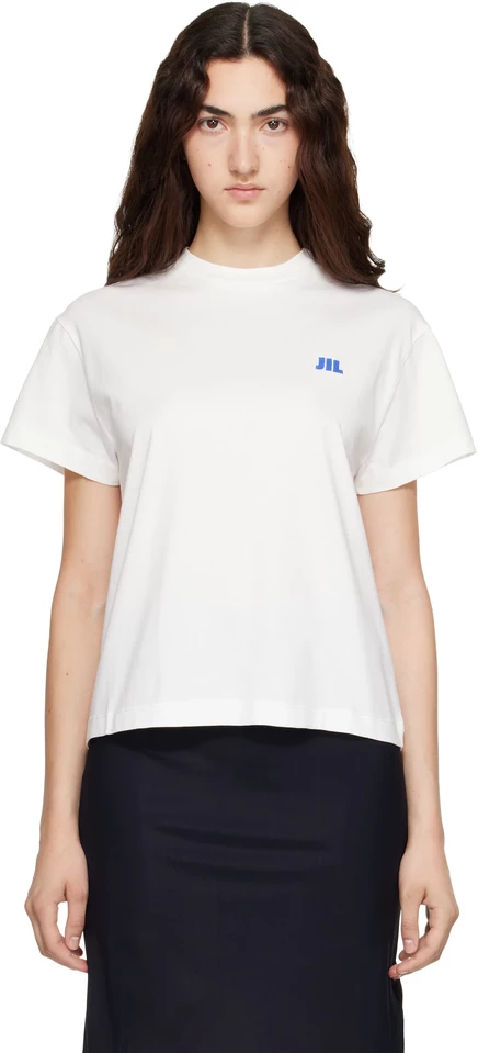 Женская футболка Jil Sander, хлопок, белая