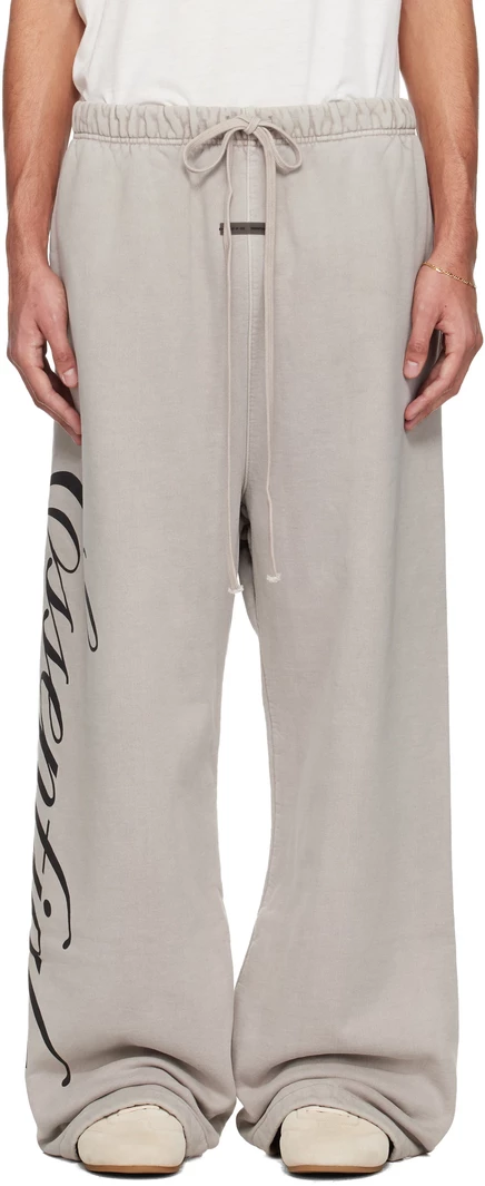 Мужские флисовые штаны Fear Of God ESSENTIALS Holiday, серые