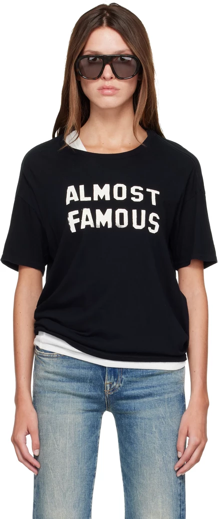 Женская футболка R13 «Almost Famous», черная