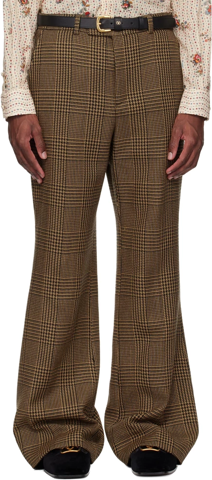 Мужские брюки Valentino Glen Check, верблюжий/черный