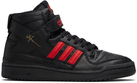 Мужские низкие кроссовки Willy Chavarria adidas Forum из кожи, черно-красные