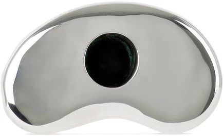 Посеребренный подсвечник Gohar World Silver Bean, серебристый