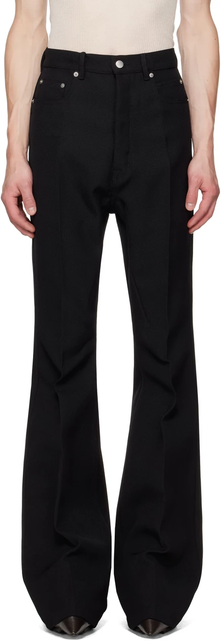 Мужские брюки Rick Owens Tower Bolan Bootcut, черные