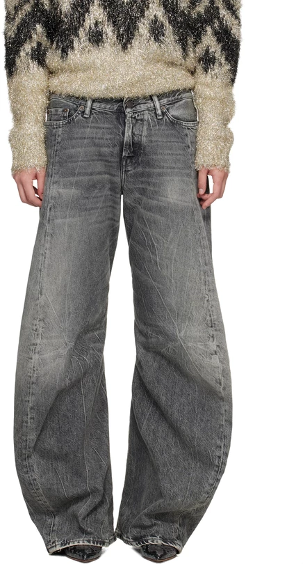 Женские джинсы Acne Studios 2006F, выцветшие черные