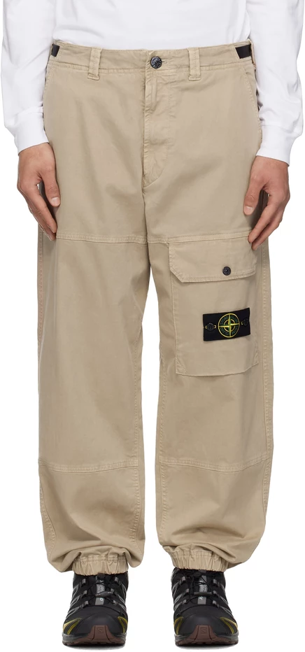 Мужские брюки Stone Island 3100010, хлопок, песочные