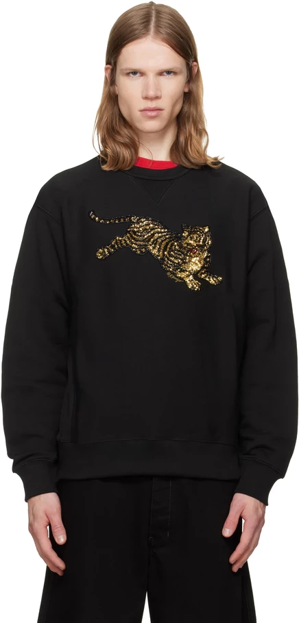 Мужской свитшот Kenzo Jumping Tiger, черный