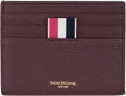 Мужской картхолдер Thom Browne с отделением для купюр, бордовый