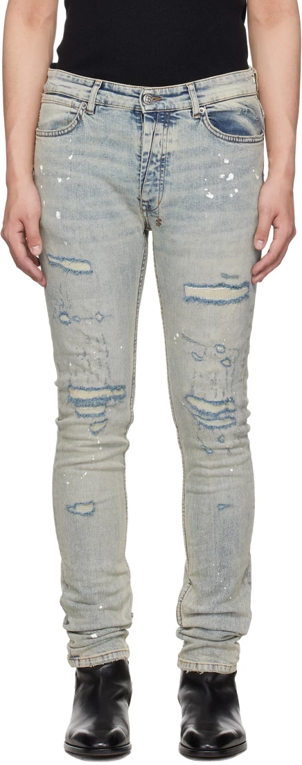 Ksubi Blue Van Winkle Paint Summer Jeans denim