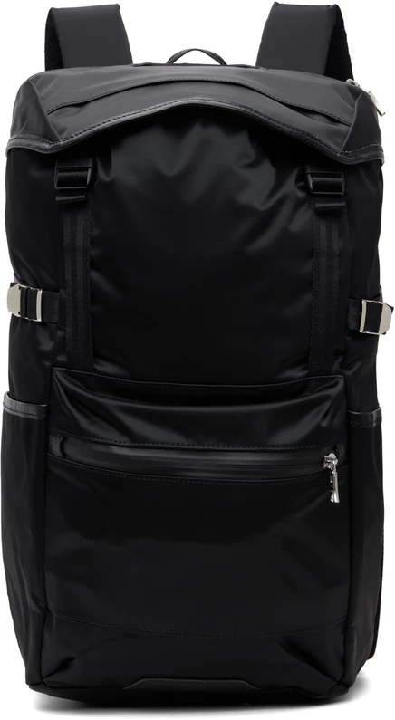 master-piece Black Progress Flap Backpack black