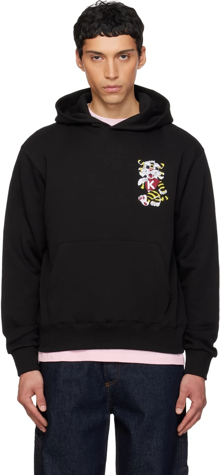 Мужская толстовка Kenzo Wild Tiger с вышивкой, черная