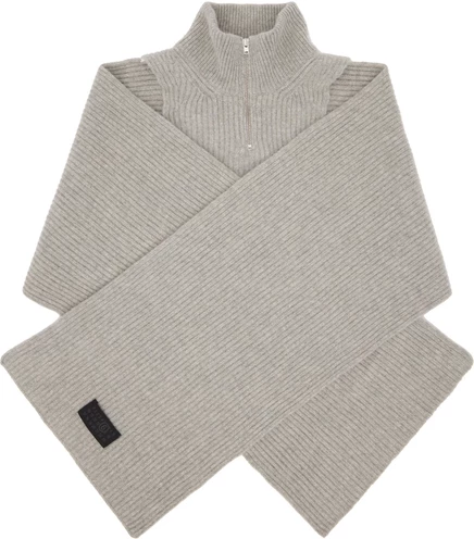 Мужской шарф MM6 Maison Margiela, палладиевый