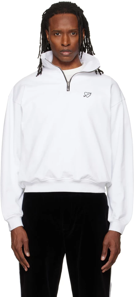 Мужской свитшот Ernest W. Baker Half-Zip, белый/черный
