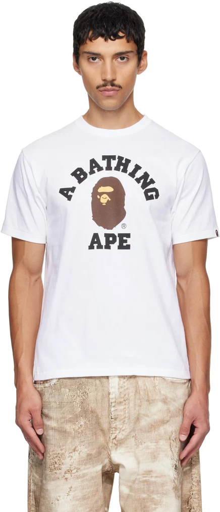 Мужская футболка BAPE College, белая