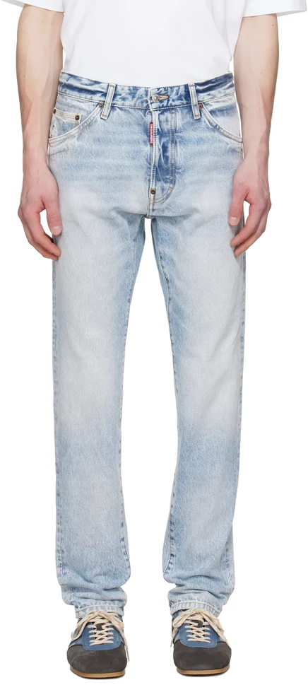 Мужские джинсы Dsquared2 Diagonale Teddy, синие