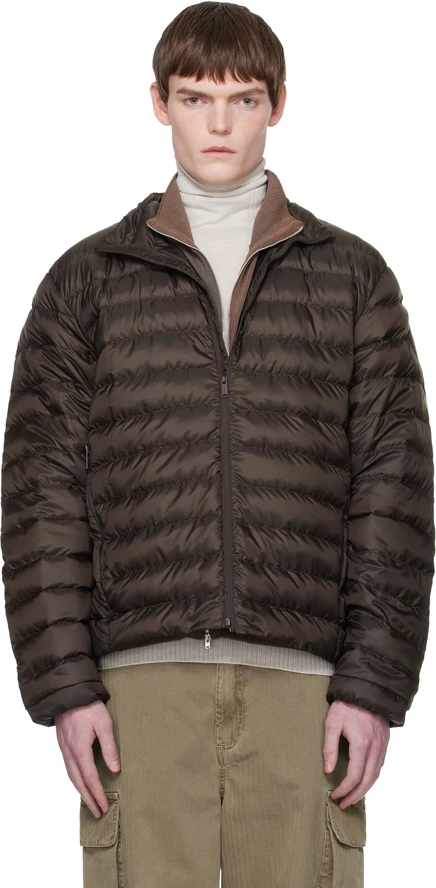 Brown 'Tonal Label' Stratus Down Jacket terra