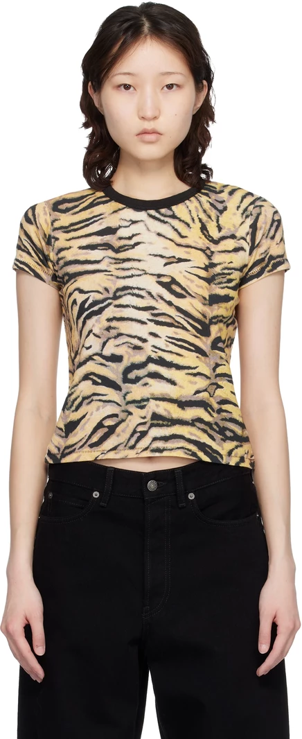 Женская футболка Kenzo Paris KENZO Tiger, горчичная