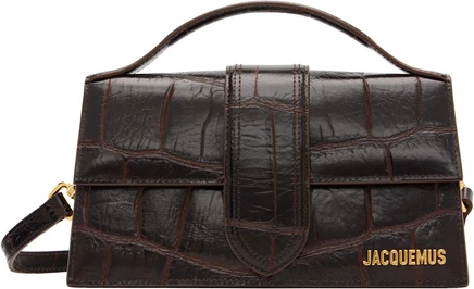 Сумка JACQUEMUS Brown 'The large Bambino' темно-коричневого цвета