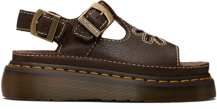 Женские сандалии Dr Martens Dunnet Flower, коричневые